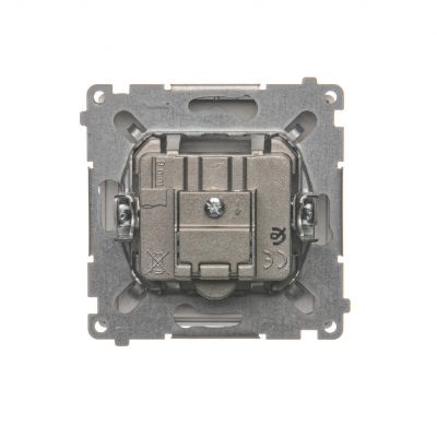 Simon Basic Gniazdo antenowe R-TV-SAT końcowe . 1x wejście: 5 MHz–24 GHz stal inox *Może być użyte jako gn.zakończ. do gn.przelot. R-TV-SAT BMZAR-SAT1.3/1.01/21 KONTAKT (BMZAR-SAT1.3/1.01/21)