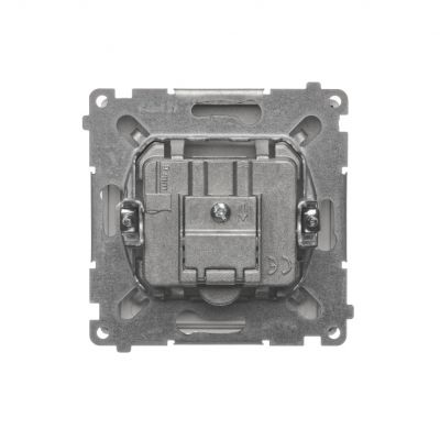 Simon Basic Gniazdo antenowe R-TV-SAT końcowe . 1x wejście: 5 MHz–24 GHz satynowy *Może być użyte jako gn.zakończ. do gn. przelot. R-TV-SAT BMZAR-SAT1.3/1.01/29 KONTAKT (BMZAR-SAT1.3/1.01/29)