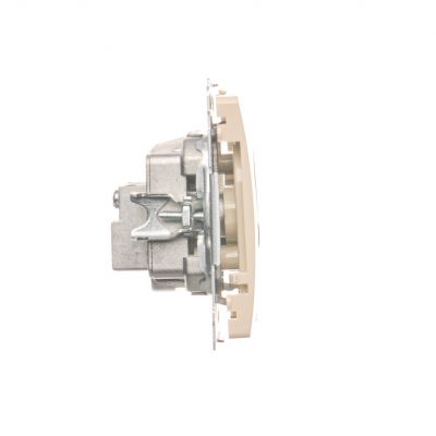 Simon Basic Gniazdo antenowe R-TV-SAT przelotowe 1x wejście: 5 MHz–24 GHz beż BMZAR-SAT10/P.01/12 KONTAKT (BMZAR-SAT10/P.01/12)