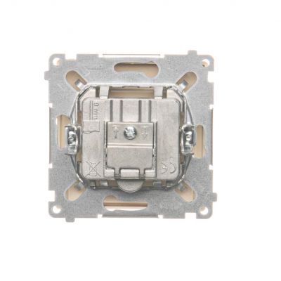 Simon Basic Gniazdo antenowe R-TV-SAT przelotowe 1x wejście: 5 MHz–24 GHz beż BMZAR-SAT10/P.01/12 KONTAKT (BMZAR-SAT10/P.01/12)