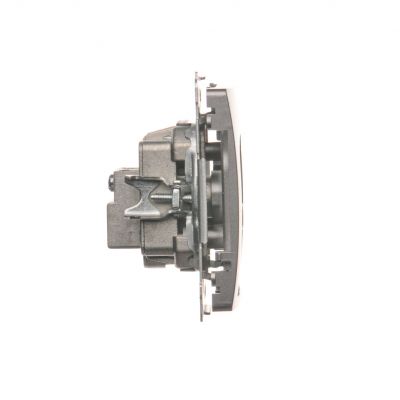 Simon Basic Gniazdo antenowe R-TV-SAT przelotowe 1x wejście: 5 MHz–24 GHz stal inox BMZAR-SAT10/P.01/21 KONTAKT (BMZAR-SAT10/P.01/21)