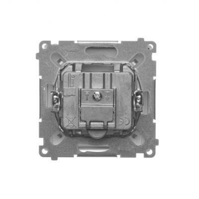 Simon Basic Gniazdo antenowe R-TV-SAT przelotowe 1x wejście: 5 MHz–24 GHz satynowy BMZAR-SAT10/P.01/29 KONTAKT (BMZAR-SAT10/P.01/29)