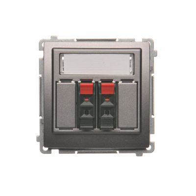 Simon Basic Gniazdo głośnikowe 2-krotne z polem opisowym . Przekrój przew.dla wejścia i wyjścia 25 mm2. Mocowanie na łapki i wkręty stal inox BMGL3.01/21 KONTAKT (BMGL3.01/21)
