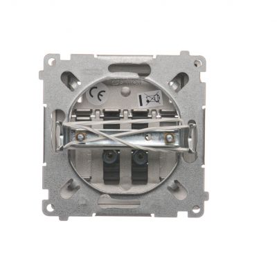 Simon Basic Gniazdo głośnikowe 2-krotne z polem opisowym . Przekrój przew.dla wejścia i wyjścia 25 mm2. Mocowanie na łapki i wkręty satynowy BMGL3.01/29 KONTAKT (BMGL3.01/29)