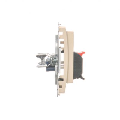 Simon Basic Gniazdo głośnikowe 4-krotne z polem opisowym . Do podłączenia 4 kolumn głośnikowych. Mocowanie gniazda na łapki i wkręty beż BMGL34.01/12 KONTAKT (BMGL34.01/12)