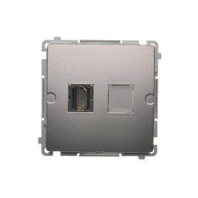 Simon Basic Gniazdo HDMI pojedyncze stal inox BMGHDMI.01/21 KONTAKT (BMGHDMI.01/21)