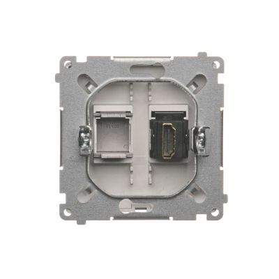 Simon Basic Gniazdo HDMI pojedyncze stal inox BMGHDMI.01/21 KONTAKT (BMGHDMI.01/21)