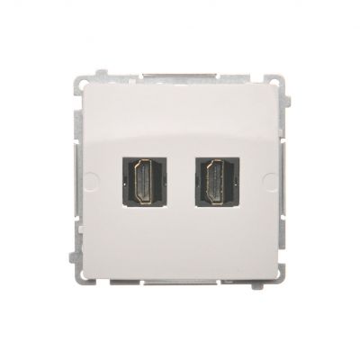 Simon Basic Gniazdo HDMI podwójne biały BMGHDMI2.01/11 KONTAKT (BMGHDMI2.01/11)