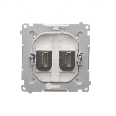 Simon Basic Gniazdo HDMI podwójne biały BMGHDMI2.01/11 KONTAKT (BMGHDMI2.01/11)