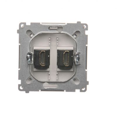 Simon Basic Gniazdo HDMI podwójne stal inox BMGHDMI2.01/21 KONTAKT (BMGHDMI2.01/21)