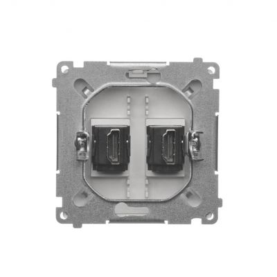 Simon Basic Gniazdo HDMI podwójne satynowy BMGHDMI2.01/29 KONTAKT (BMGHDMI2.01/29)