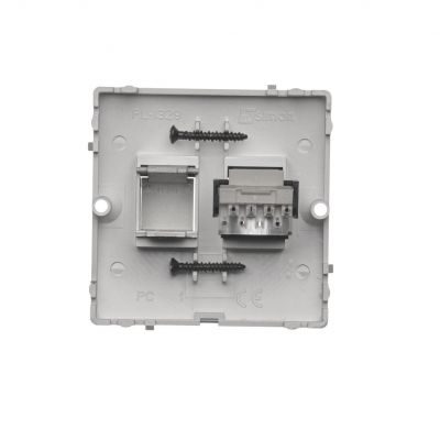 Simon Basic Gniazdo telefoniczne RJ11 . Montaż gniazda na wkręty do puszki satynowy BMTF1.02/29 KONTAKT (BMTF1.02/29)