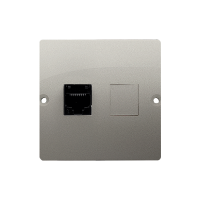 Simon Basic Gniazdo telefoniczne RJ12 . Montaż gniazda na wkręty do puszki satynowy BMT1.02/29 KONTAKT (BMT1.02/29)