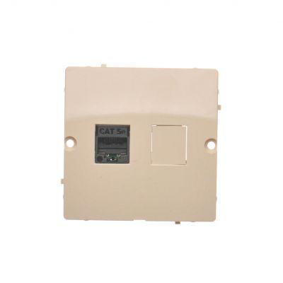 Simon Basic Gniazdo komputerowe RJ45 pojedyncze kategoria 5e . Montaż gniazda na wkręty do puszki beż BMF51.02/12 KONTAKT (BMF51.02/12)
