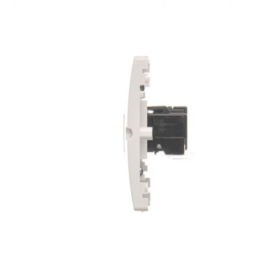 Simon Basic Gniazdo komputerowe RJ45 kat.5e + telefoniczne RJ12 . Montaż gniazda na wkręty do puszki biały BM5T.02/11 KONTAKT (BM5T.02/11)