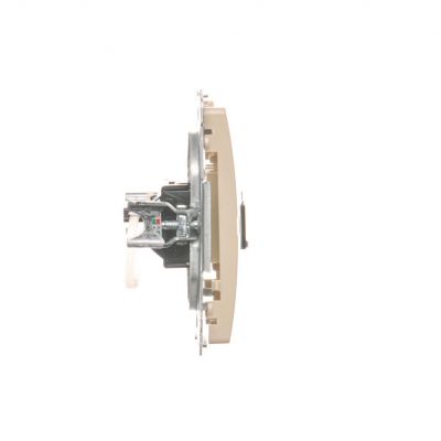 Simon Basic Gniazdo komputerowe RJ45 kategoria 6 pojedyncze z przesłoną przeciwkurzową . Montaż na łapki lub wkręty beż BM61.01/12 KONTAKT (BM61.01/12)