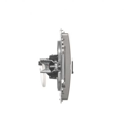 Simon Basic Gniazdo komputerowe RJ45 kategoria 6 pojedyncze z przesłoną przeciwkurzową . Montaż na łapki lub wkręty satynowy BM61.01/29 KONTAKT (BM61.01/29)