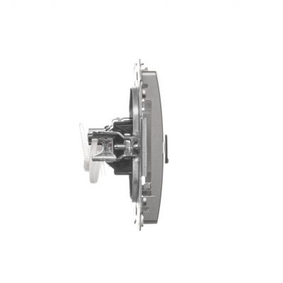 Simon Basic Gniazdo komputerowe RJ45 kategoria 6 podwójne z przesłoną przeciwkurzową . Montaż na łapki lub wkręty satynowy BM62.01/29 KONTAKT (BM62.01/29)