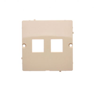 Simon Basic Pokrywa gniazd teleinformatycznych na Keystone płaska podwójna. Montaż gniazda na wkręty do puszki beż BMGK1P/12 KONTAKT (BMGK1P/12)