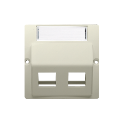 Simon Basic Pokrywa gniazd teleinformatycznych na Keystone skośna. Montaż gniazda na wkręty do puszki beż BMGKS2P/12 KONTAKT (BMGKS2P/12)