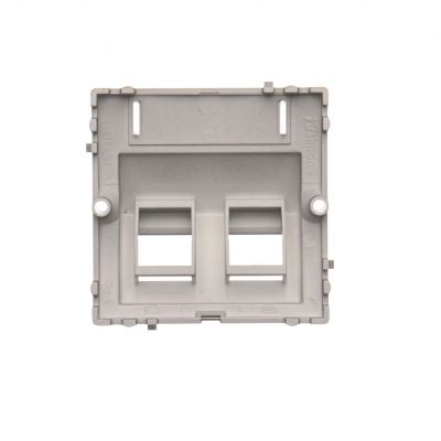 Simon Basic Pokrywa gniazd teleinformatycznych na Keystone skośna. Montaż gniazda na wkręty do puszki stal inox BMGKS2P/21 KONTAKT (BMGKS2P/21)