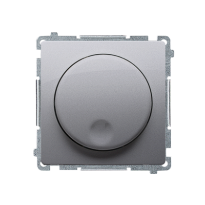 Simon Basic Ściemniacz naciskowo-obrotowy 20–500 W 230V stal inox BMS9T.01/21 KONTAKT (BMS9T.01/21)