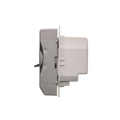 Simon Basic Regulator temperatury z czujnikiem wewnętrznym 16A 230V. Montaż gniazda na wkręty do puszki stal inox BMRT10W.02/21 BMRT10w.02/21 KONTAKT (BMRT10w.02/21)