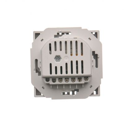 Simon Basic Regulator temperatury z czujnikiem wewnętrznym 16A 230V. Montaż gniazda na wkręty do puszki stal inox BMRT10W.02/21 BMRT10w.02/21 KONTAKT (BMRT10w.02/21)