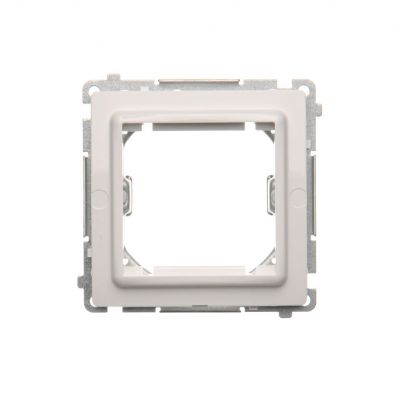 Simon Basic Adapter (przejściówka) na osprzęt standardu 45 × 45 mm. Montaż do puszki na łapki i wkręty biały BMA45M/11 KONTAKT (BMA45M/11)