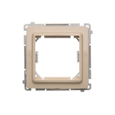 Simon Basic Adapter (przejściówka) na osprzęt standardu 45 × 45 mm. Montaż do puszki na łapki i wkręty beż BMA45M/12 KONTAKT (BMA45M/12)