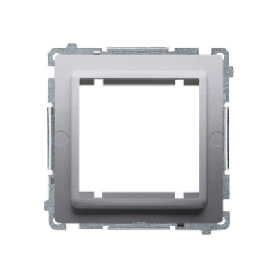 Simon Basic Adapter (przejściówka) na osprzęt standardu 45 × 45 mm. Montaż do puszki na łapki i wkręty stal inox BMA45M/21 KONTAKT (BMA45M/21)