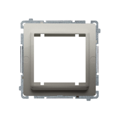 Simon Basic Adapter (przejściówka) na osprzęt standardu 45 × 45 mm. Montaż do puszki na łapki i wkręty satynowy BMA45M/29 KONTAKT (BMA45M/29)