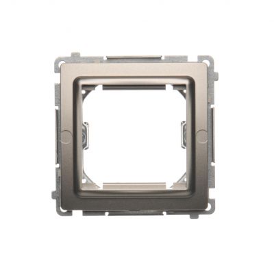 Simon Basic Adapter (przejściówka) na osprzęt standardu 45 × 45 mm. Montaż do puszki na łapki i wkręty satynowy BMA45M/29 KONTAKT (BMA45M/29)
