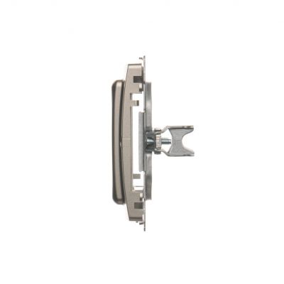 Simon Basic Adapter (przejściówka) na osprzęt standardu 45 × 45 mm. Montaż do puszki na łapki i wkręty satynowy BMA45M/29 KONTAKT (BMA45M/29)