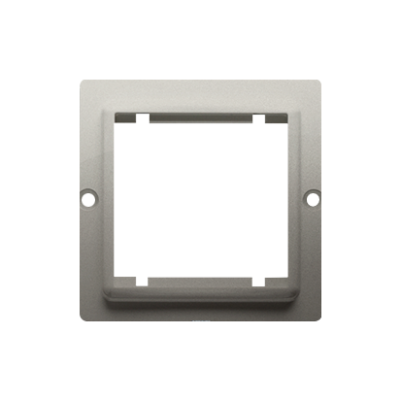 Simon Basic Adapter (przejściówka) na osprzęt standardu 45 × 45 mm. Montaż do puszki na wkręty satynowy BMA45/29 KONTAKT (BMA45/29)