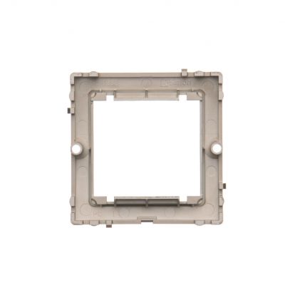 Simon Basic Adapter (przejściówka) na osprzęt standardu 45 × 45 mm. Montaż do puszki na wkręty satynowy BMA45/29 KONTAKT (BMA45/29)
