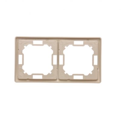 Simon Basic Standard Ramka 2-krotna – uniwersalna poziom i pion beż BMR2/12 KONTAKT (BMR2/12)