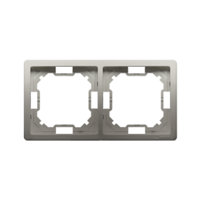 Simon Basic Standard Ramka 2-krotna – uniwersalna poziom i pion satynowy BMR2/29 KONTAKT (BMR2/29)