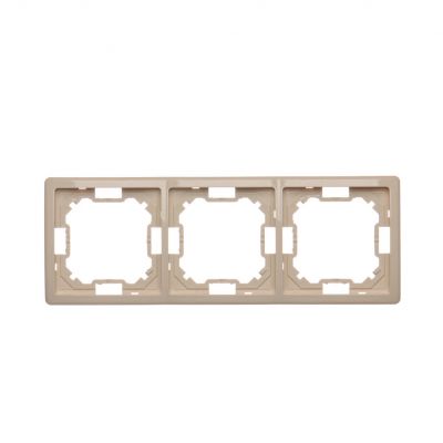 Simon Basic Standard Ramka 3-krotna – uniwersalna poziom i pion beż BMR3/12 KONTAKT (BMR3/12)