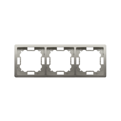 Simon Basic Standard Ramka 3-krotna – uniwersalna poziom i pion satynowy BMR3/29 KONTAKT (BMR3/29)