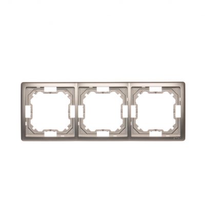 Simon Basic Standard Ramka 3-krotna – uniwersalna poziom i pion satynowy BMR3/29 KONTAKT (BMR3/29)