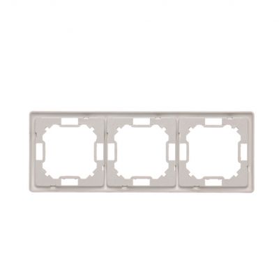 Simon Basic Standard Ramka 3-krotna – uniwersalna poziom i pion satynowy BMR3/29 KONTAKT (BMR3/29)