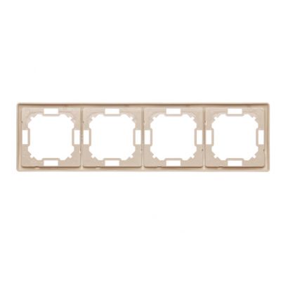 Simon Basic Standard Ramka 4-krotna – uniwersalna poziom i pion beż BMR4/12 KONTAKT (BMR4/12)