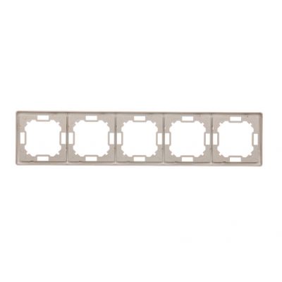 Simon Basic Standard Ramka 5-krotna – uniwersalna poziom i pion satynowy BMR5/29 KONTAKT (BMR5/29)