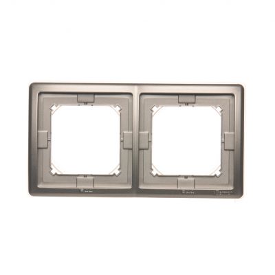 Simon Basic Standard Ramka 2-krotna do wersji bryzgoszczelnej IP44 z kompletem uszczelek satynowy BMR2B/29 KONTAKT (BMR2B/29)