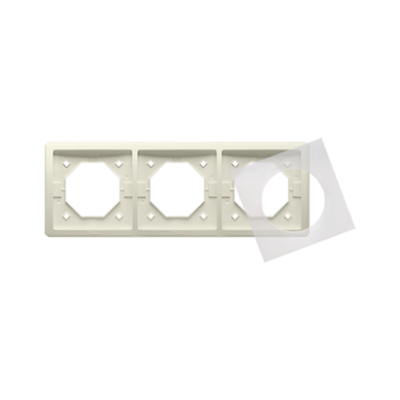 Simon Basic Standard Ramka 3-krotna do wersji bryzgoszczelnej IP44 z kompletem uszczelek beż BMR3B/12 KONTAKT (BMR3B/12)