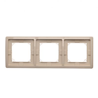 Simon Basic Standard Ramka 3-krotna do wersji bryzgoszczelnej IP44 z kompletem uszczelek beż BMR3B/12 KONTAKT (BMR3B/12)