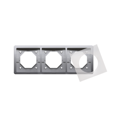 Simon Basic Standard Ramka 3-krotna do wersji bryzgoszczelnej IP44 z kompletem uszczelek stal inox BMR3B/21 KONTAKT (BMR3B/21)