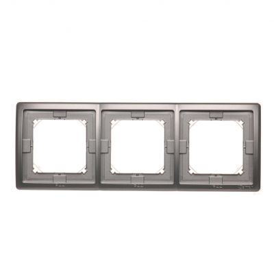 Simon Basic Standard Ramka 3-krotna do wersji bryzgoszczelnej IP44 z kompletem uszczelek stal inox BMR3B/21 KONTAKT (BMR3B/21)