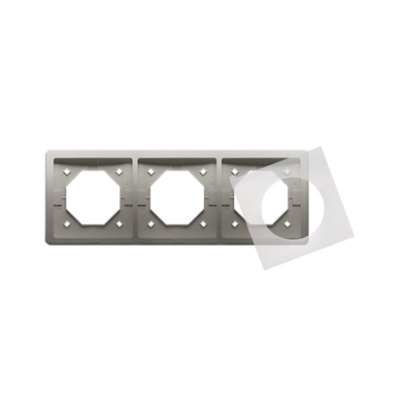 Simon Basic Standard Ramka 3-krotna do wersji bryzgoszczelnej IP44 z kompletem uszczelek satynowy BMR3B/29 KONTAKT (BMR3B/29)